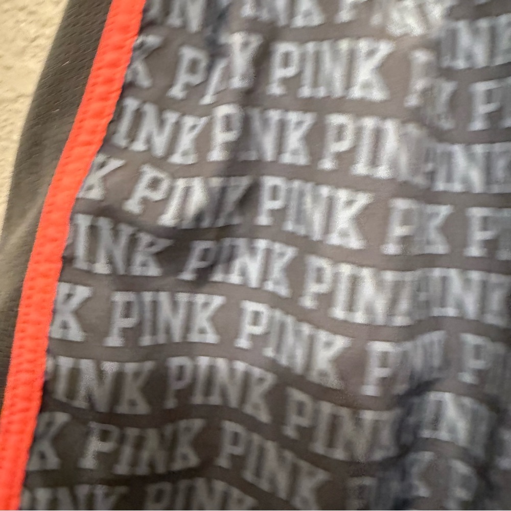 PINK Victoria's Secret LARGE Gray and Pink Athletic Shorts - Picture 8 of 9